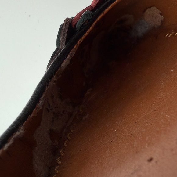 Coach‎ Black Leather Pointed Toe Flats Red Black Flower Appliqué Shoes - Picture 4 of 9